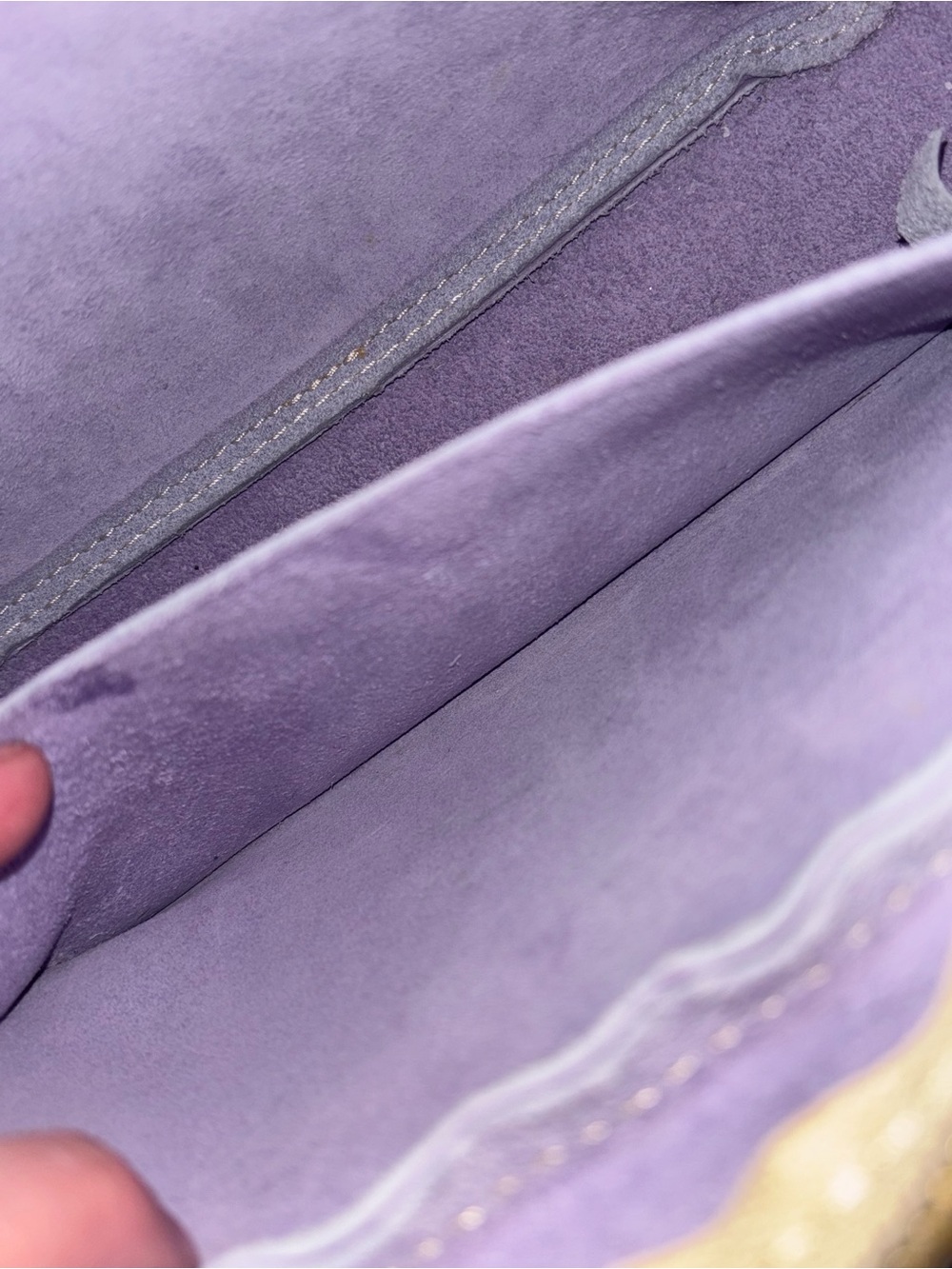 Portland Leather Pale Lavender Crossbody Bag - Picture 6 of 9